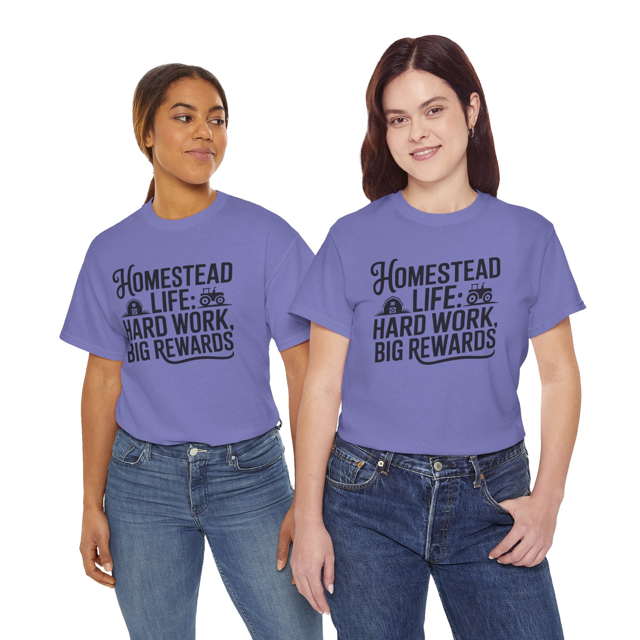 Homestead Life T-Shirt — “Homestead Life: Hard Work, Big Rewards” Farm Tee