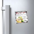 Key Lime Pie Recipe Magnet — Kitchen Recipe Fridge Decor