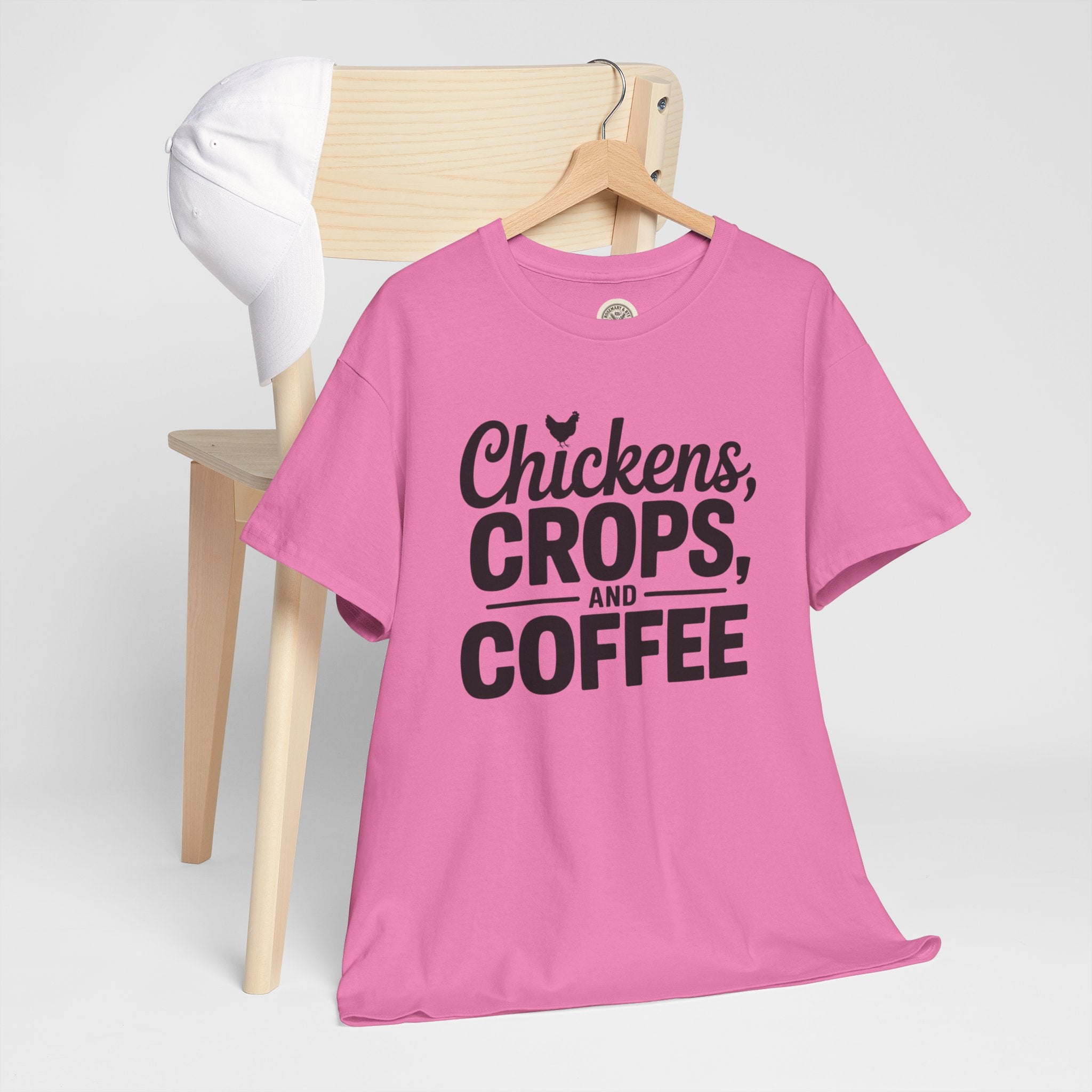 Chickens, Crops and Coffee Tee — Farm Life Graphic T-Shirt