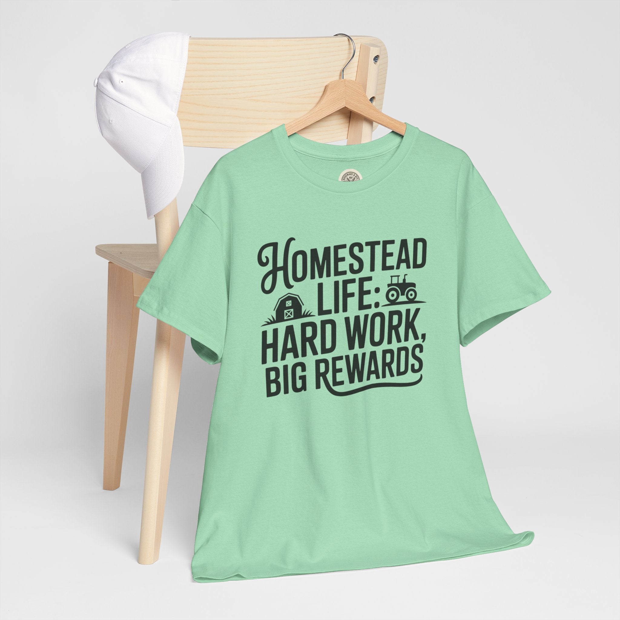 Homestead Life T-Shirt — “Homestead Life: Hard Work, Big Rewards” Farm Tee