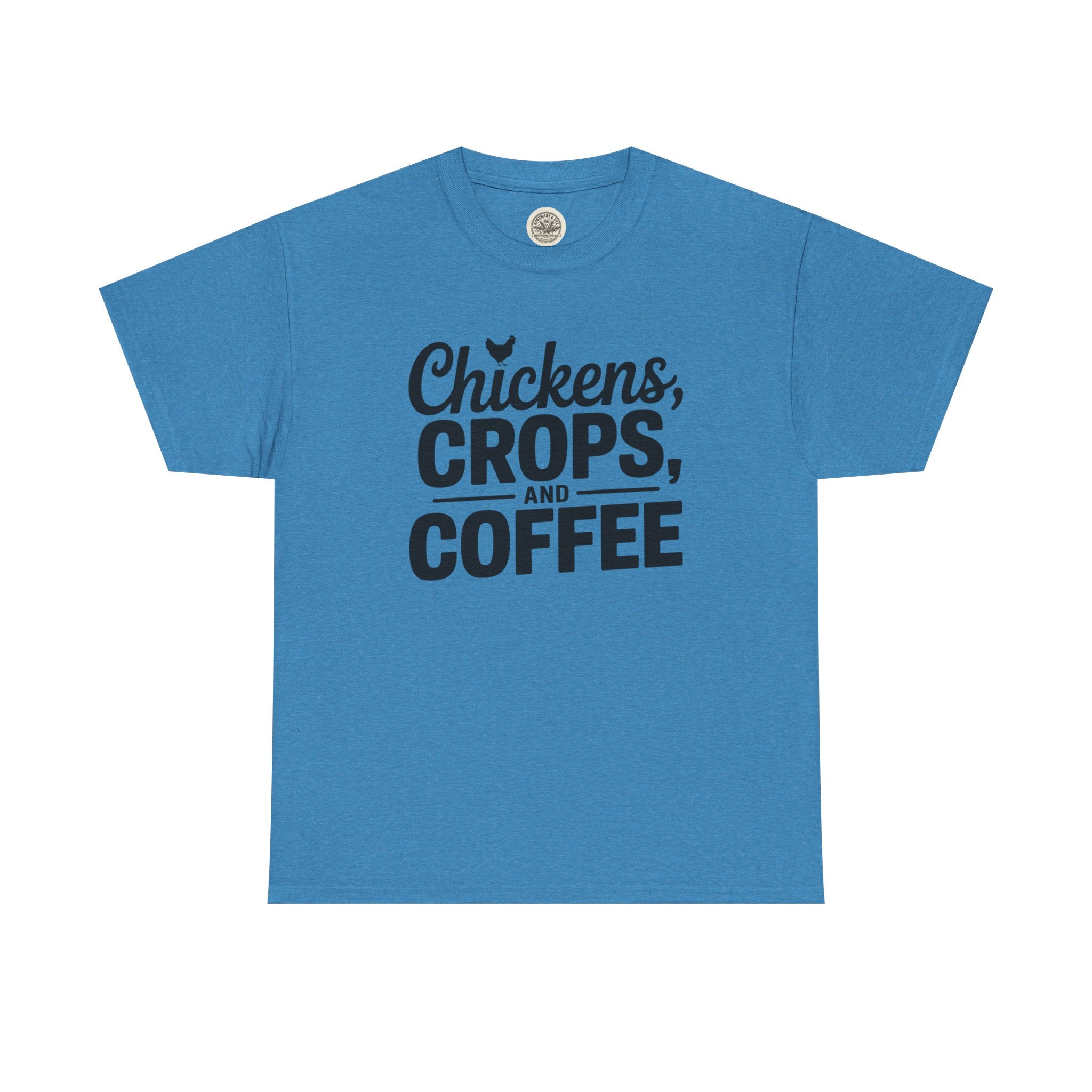 Chickens, Crops and Coffee Tee — Farm Life Graphic T-Shirt