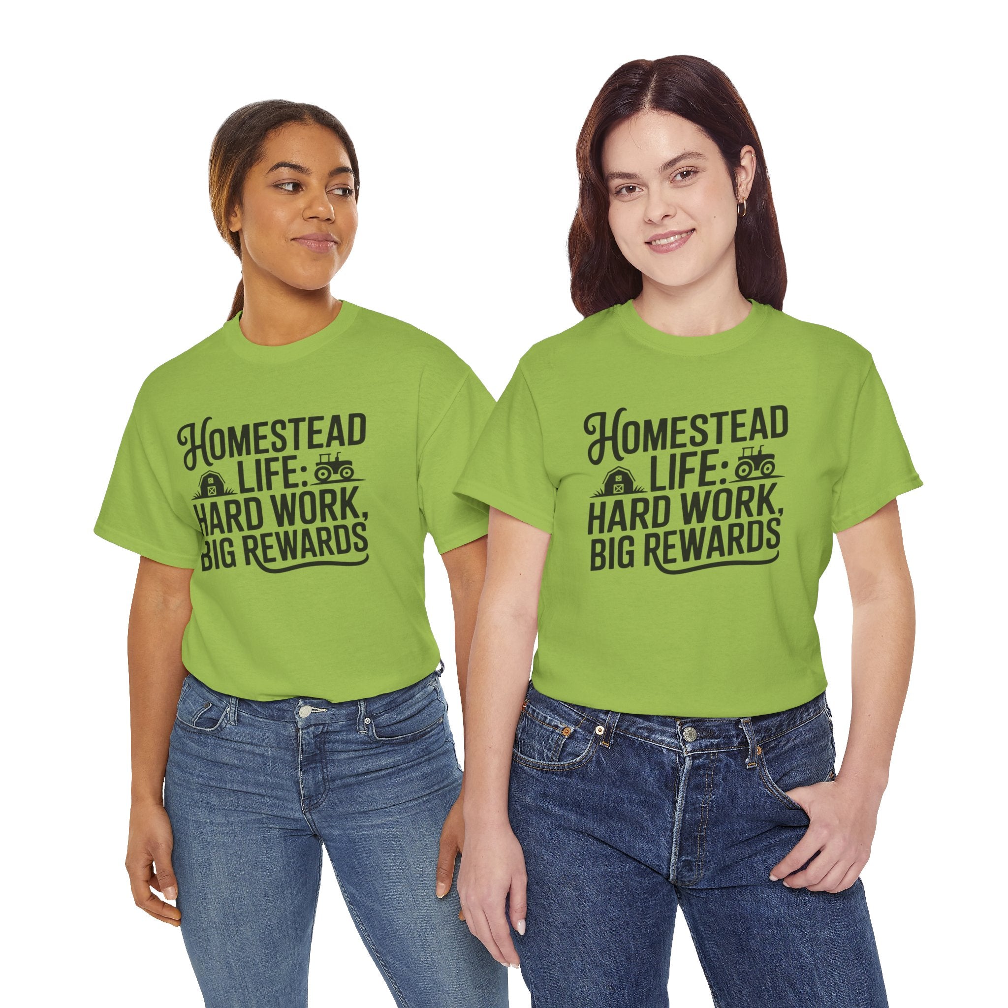 Homestead Life T-Shirt — “Homestead Life: Hard Work, Big Rewards” Farm Tee