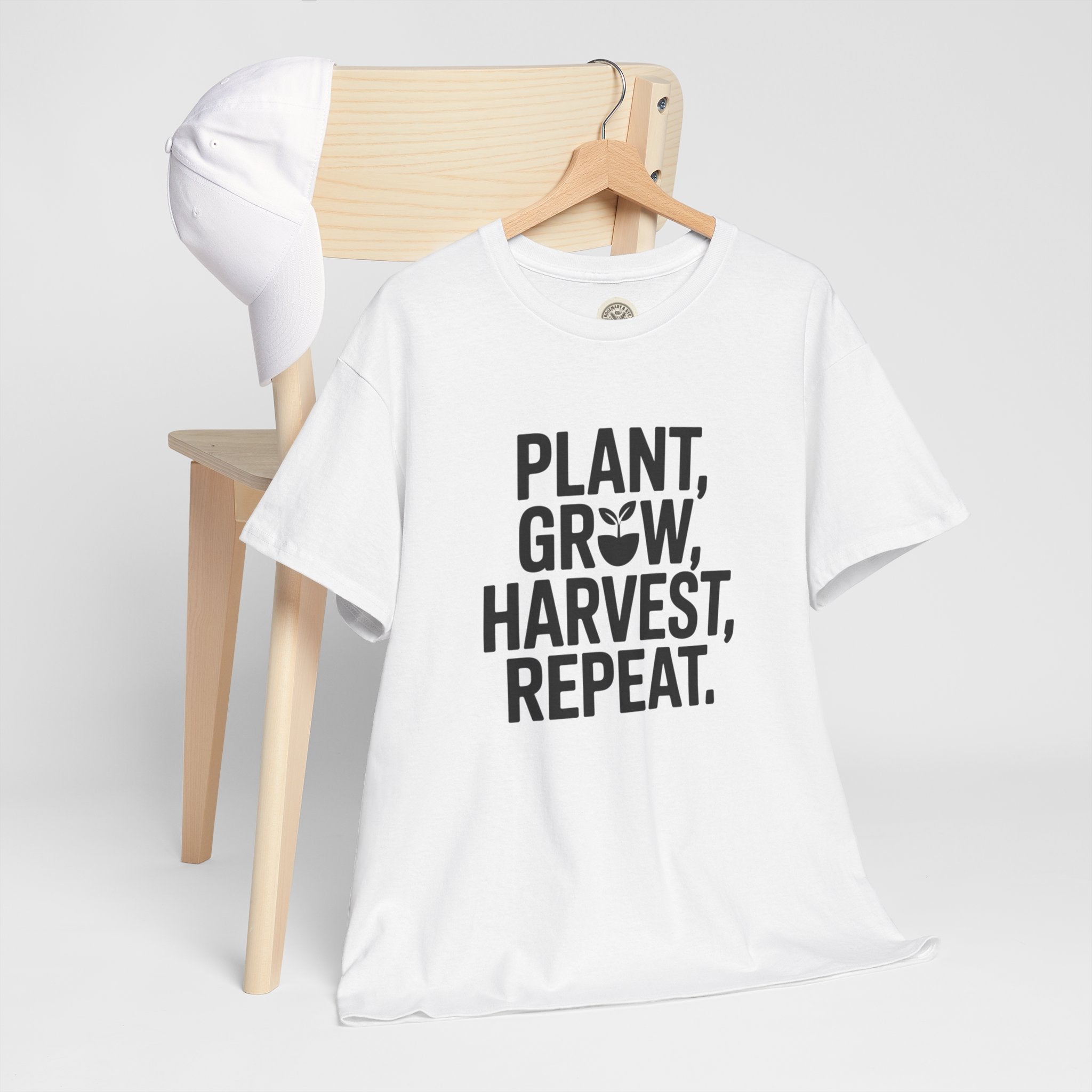 Gardening Tee — "Plant, Grow, Harvest, Repeat."