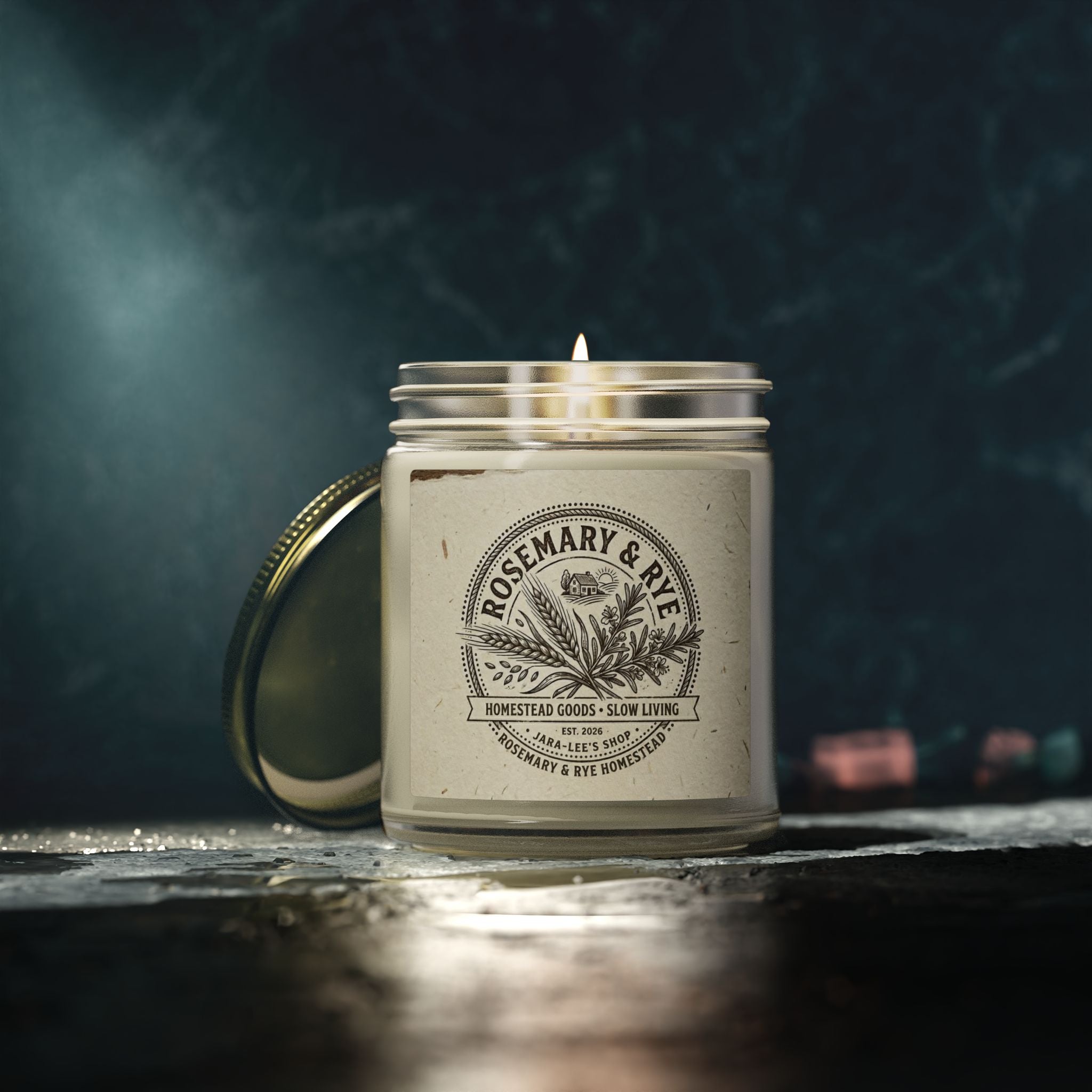 Coconut Apricot Scented Candle — 4oz & 9oz Glass Jar (Coconut Apricot Wax)