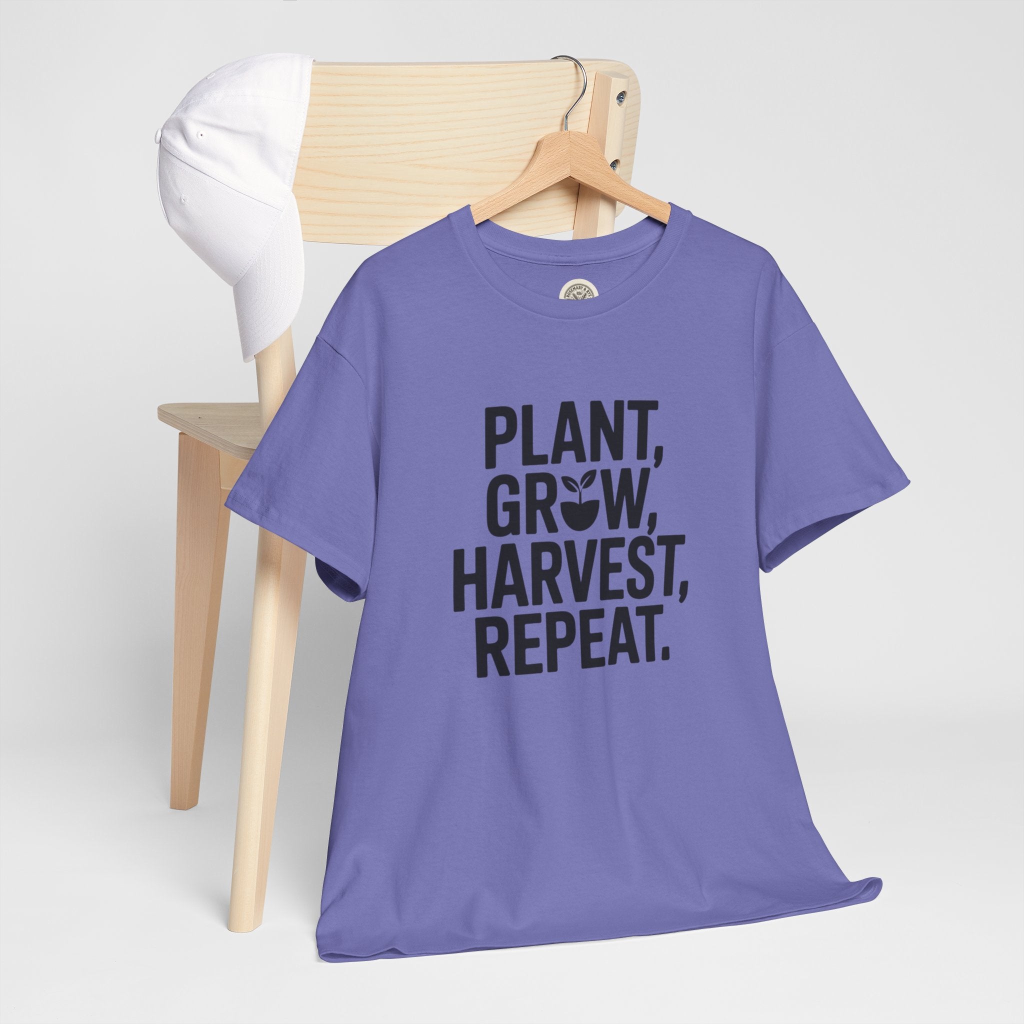 Gardening Tee — "Plant, Grow, Harvest, Repeat."