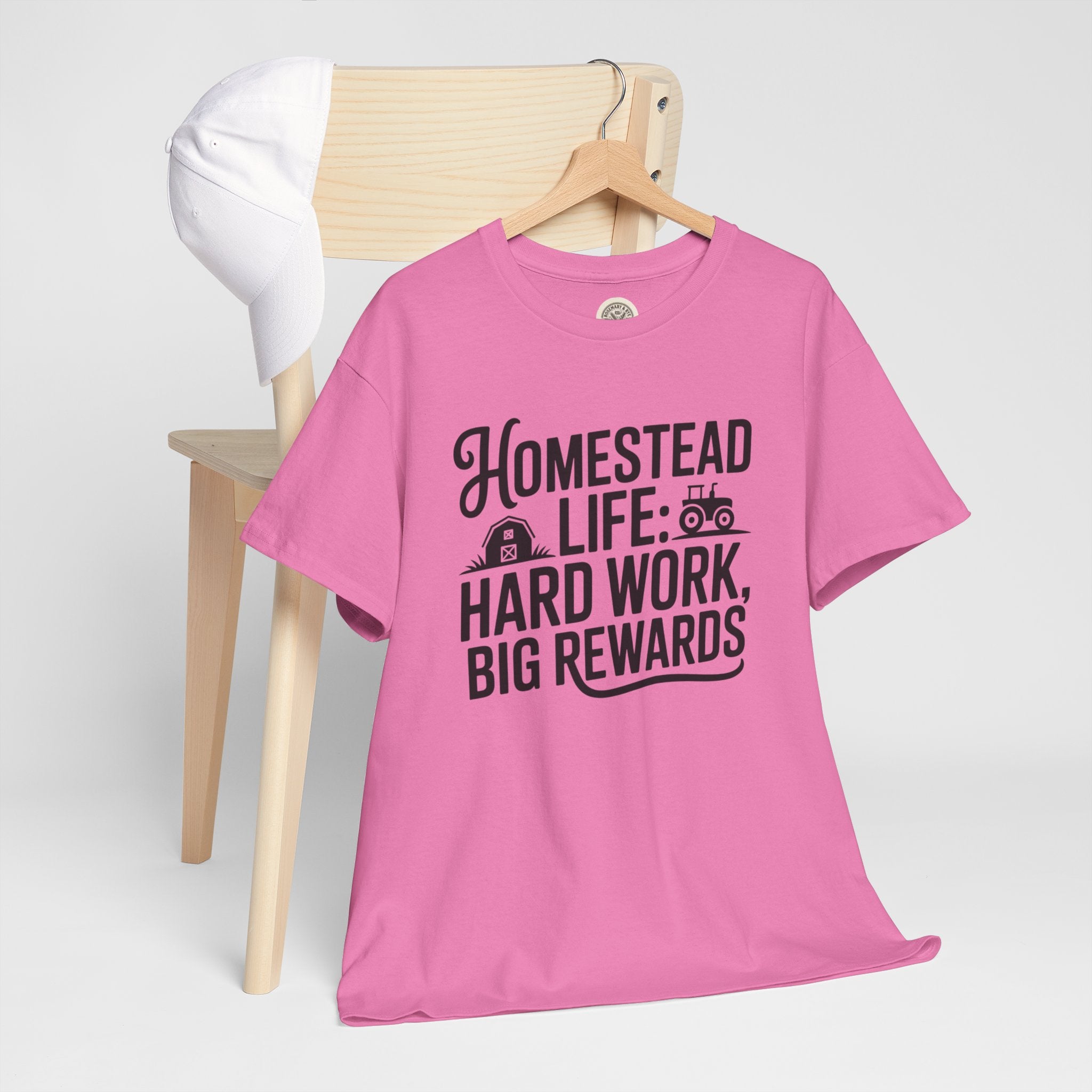 Homestead Life T-Shirt — “Homestead Life: Hard Work, Big Rewards” Farm Tee