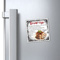 Tiramisu Recipe Magnet — Illustrated Dessert Kitchen Magnet