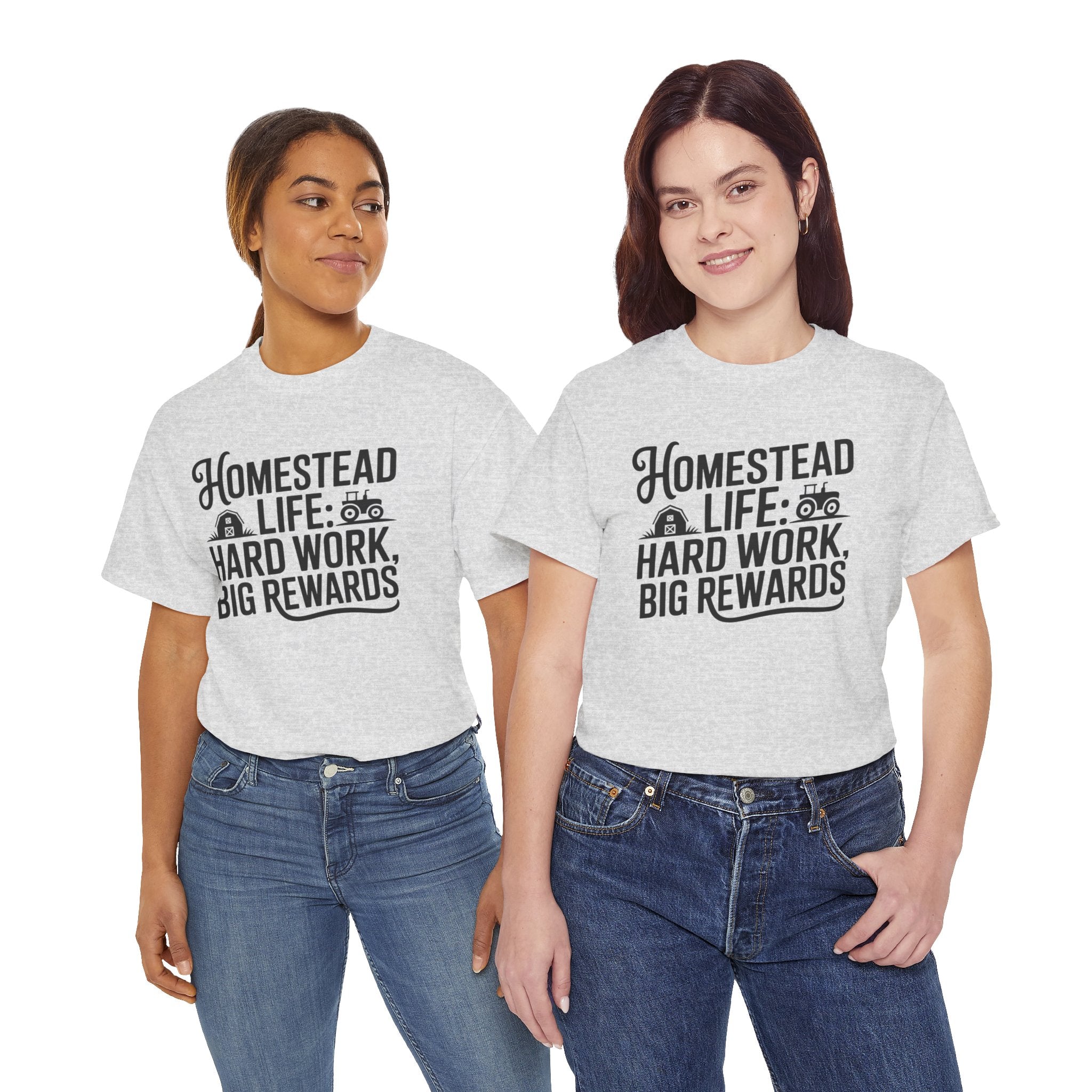 Homestead Life T-Shirt — “Homestead Life: Hard Work, Big Rewards” Farm Tee