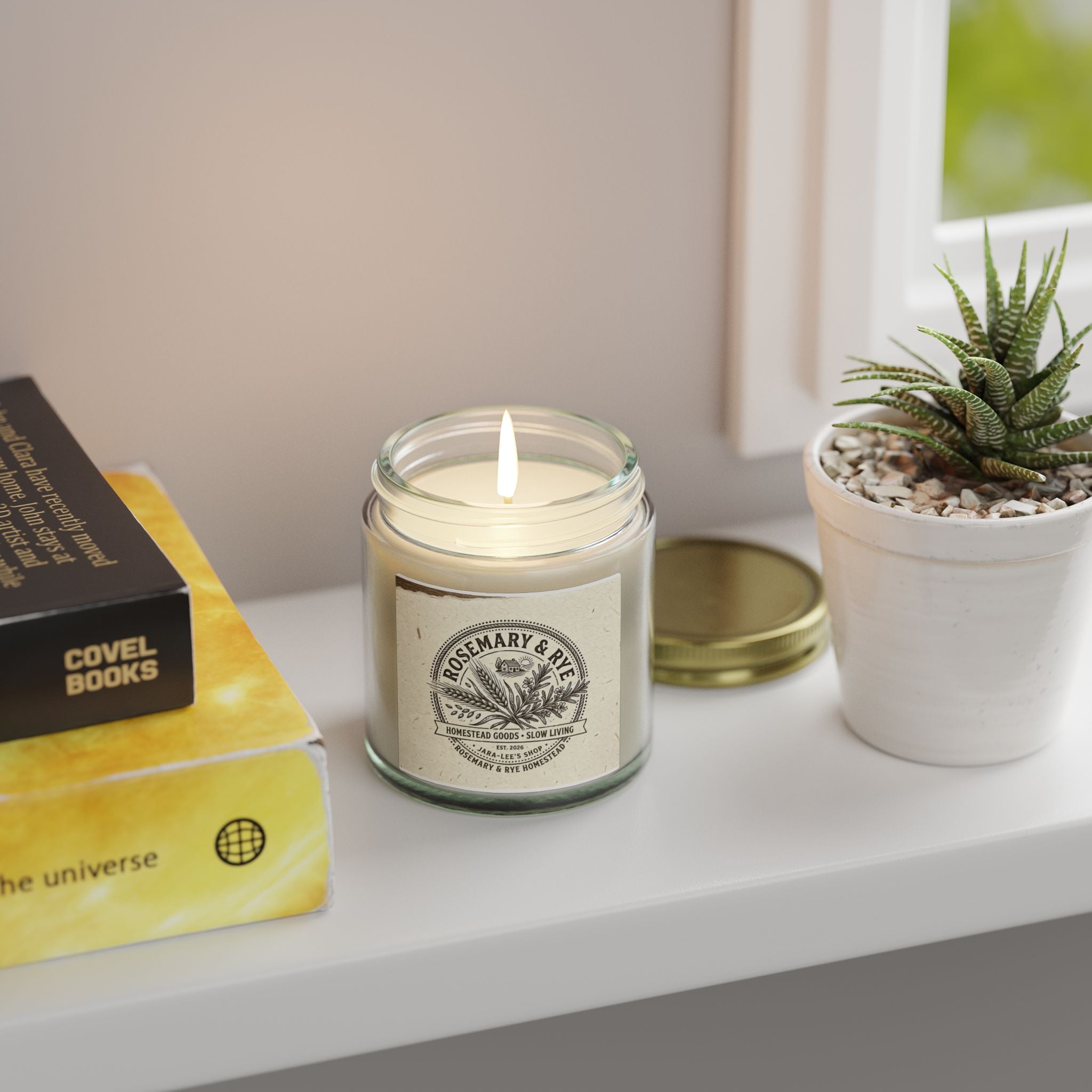 Coconut Apricot Scented Candle — 4oz & 9oz Glass Jar (Coconut Apricot Wax)