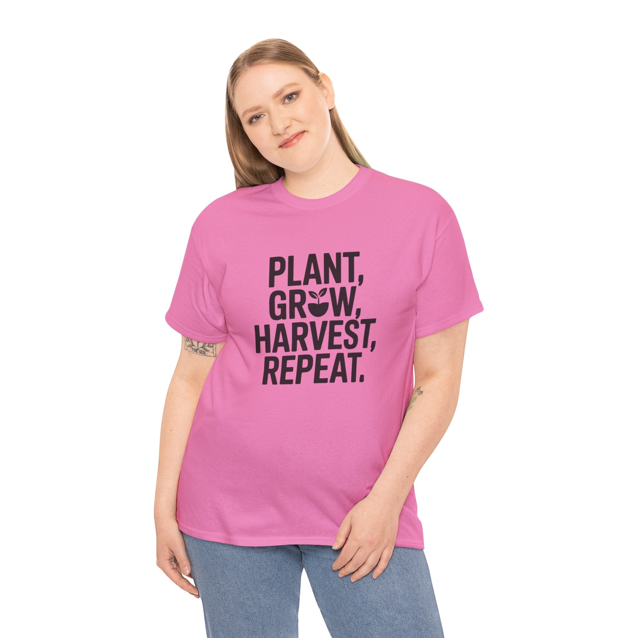Gardening Tee — "Plant, Grow, Harvest, Repeat."