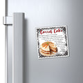Carrot Cake Recipe Magnet — Retro Plaid Kitchen Refrigerator Decor