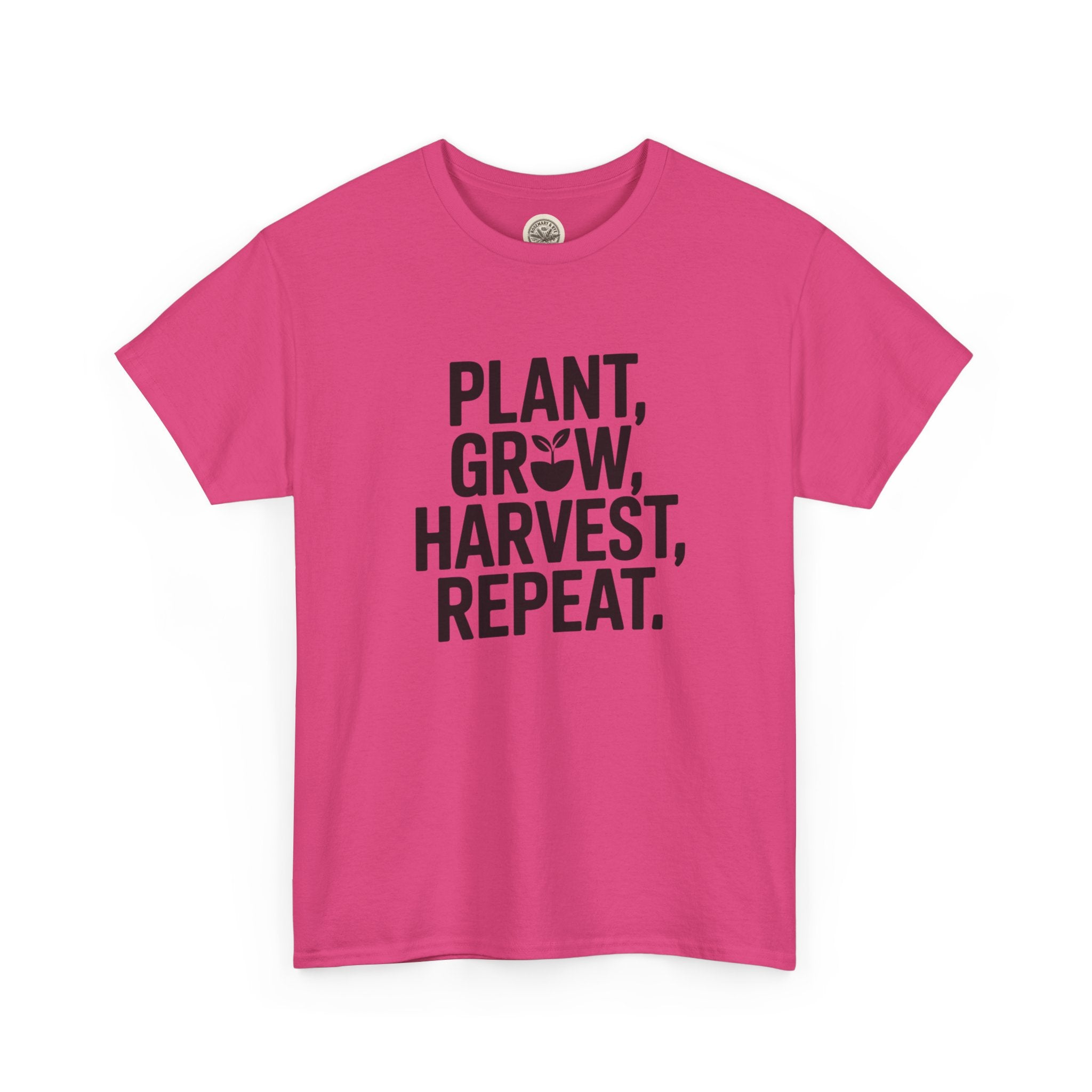Gardening Tee — "Plant, Grow, Harvest, Repeat."