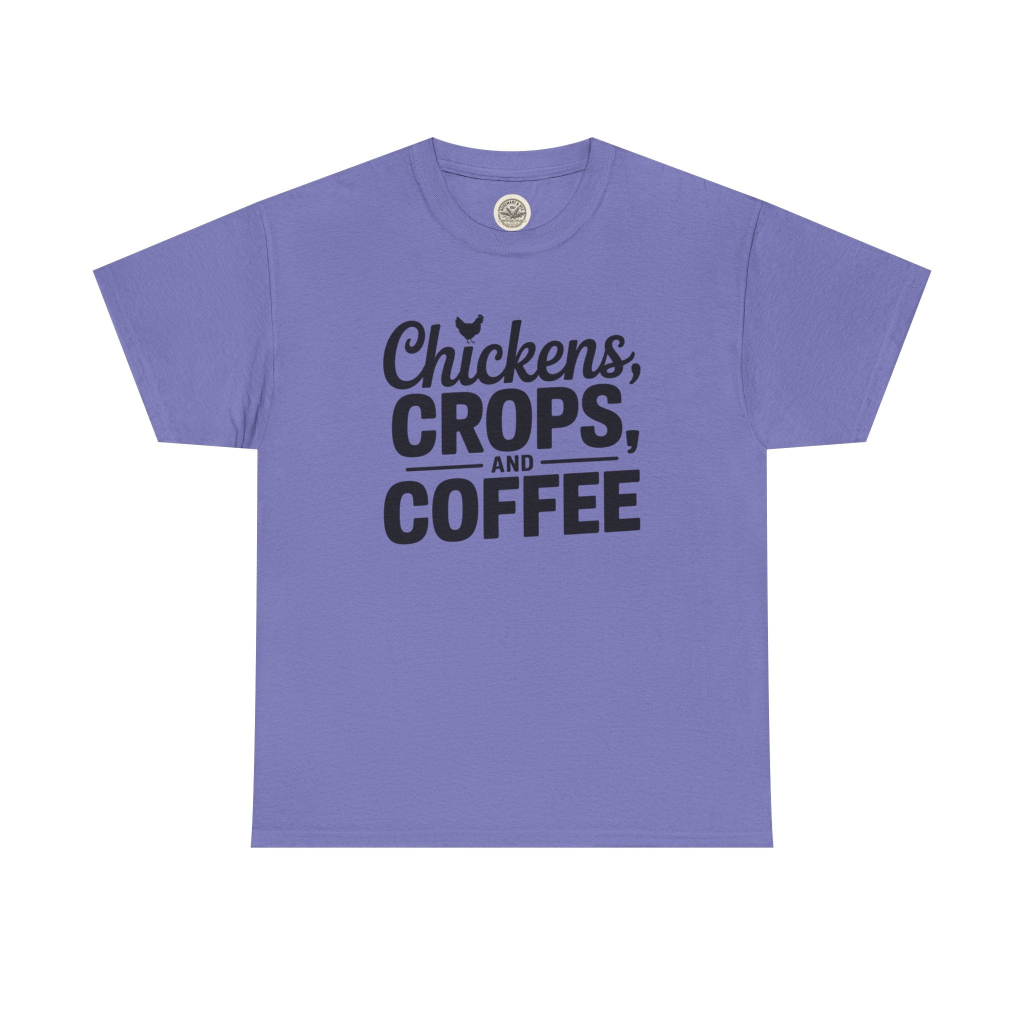 Chickens, Crops and Coffee Tee — Farm Life Graphic T-Shirt