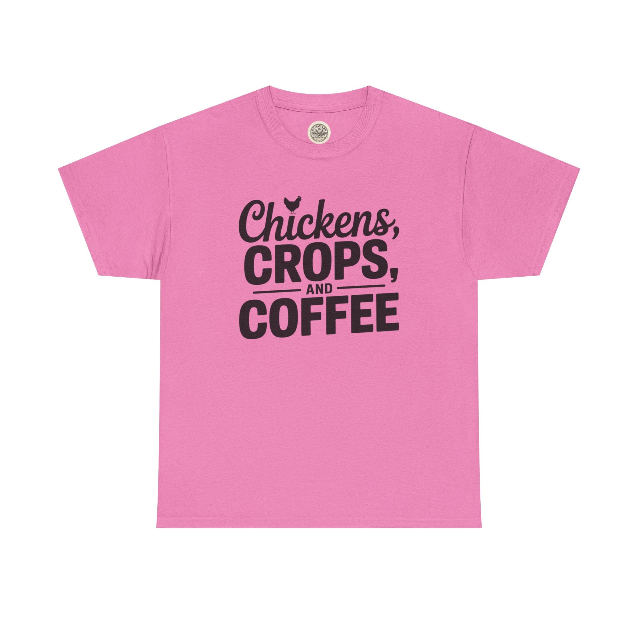 Chickens, Crops and Coffee Tee — Farm Life Graphic T-Shirt