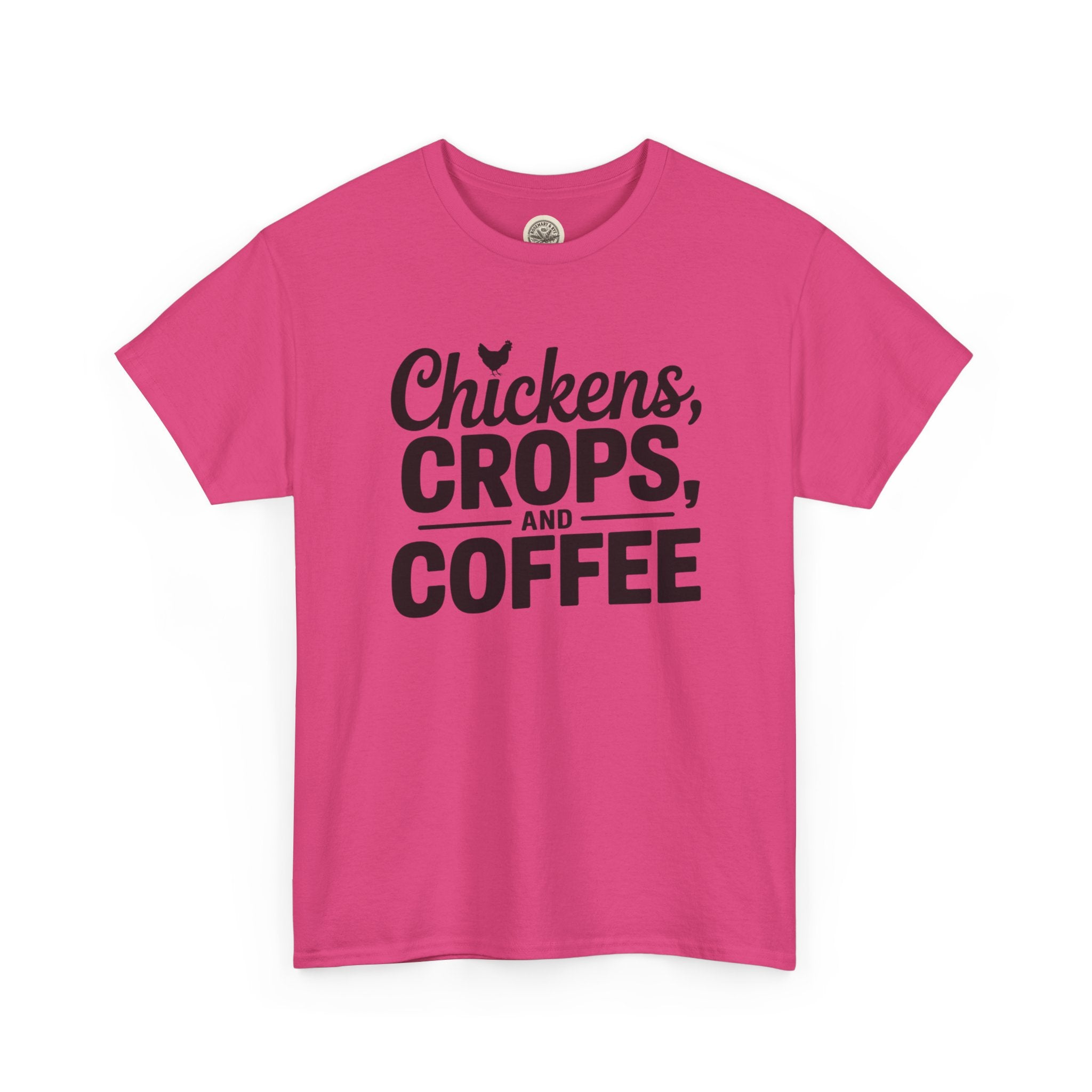 Chickens, Crops and Coffee Tee — Farm Life Graphic T-Shirt
