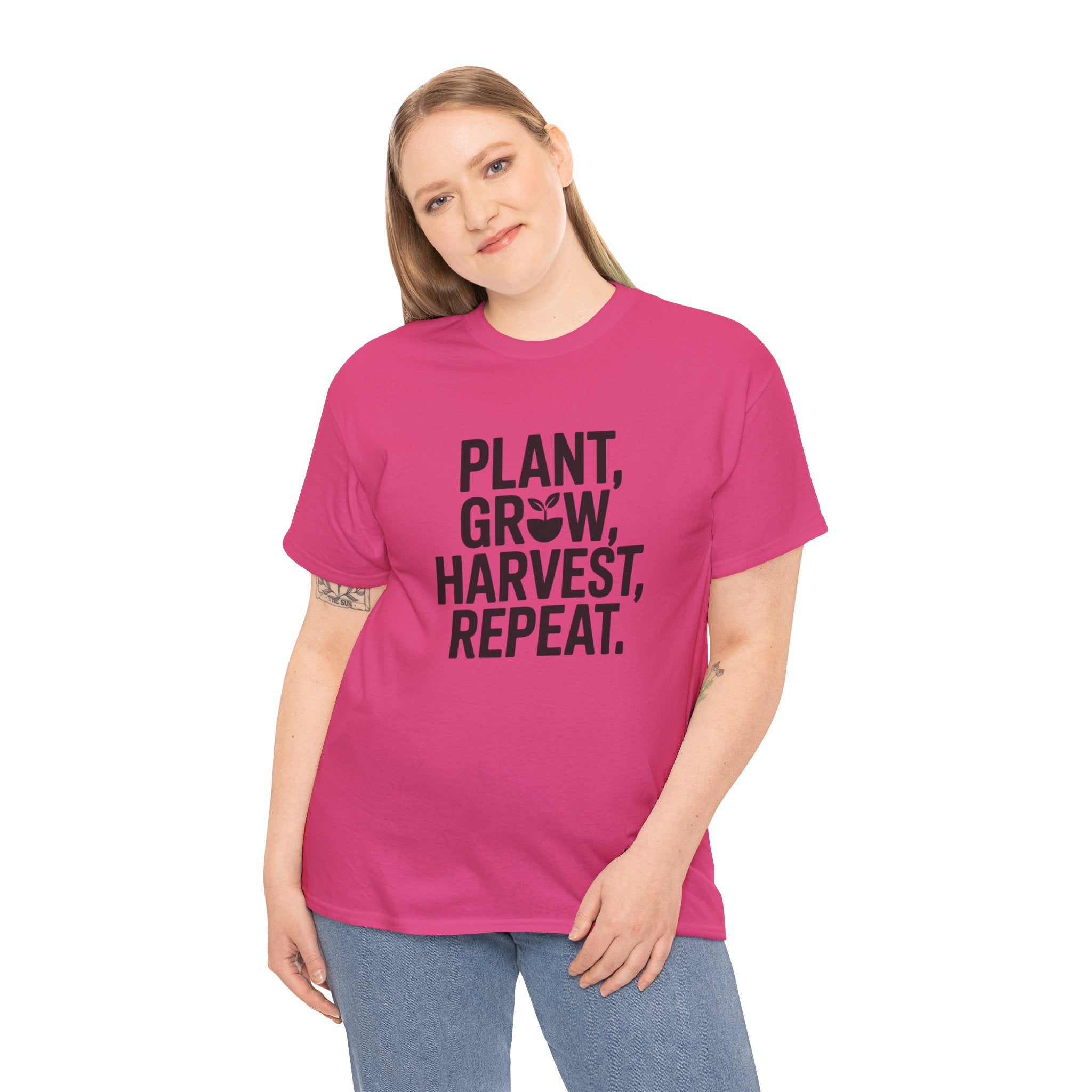 Gardening Tee — "Plant, Grow, Harvest, Repeat."