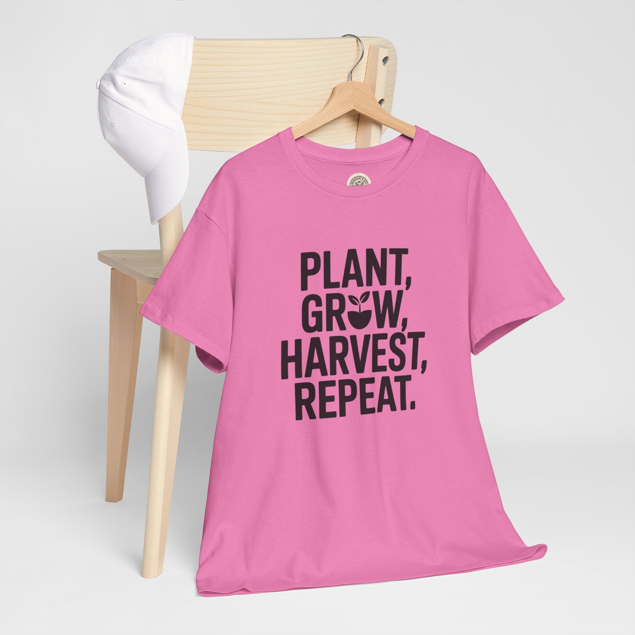 Gardening Tee — "Plant, Grow, Harvest, Repeat."