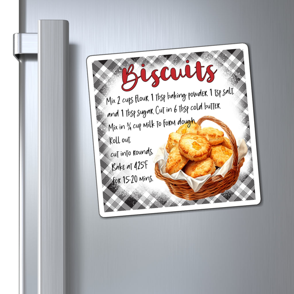 Biscuits Recipe Magnet — Country Kitchen Refrigerator Decor