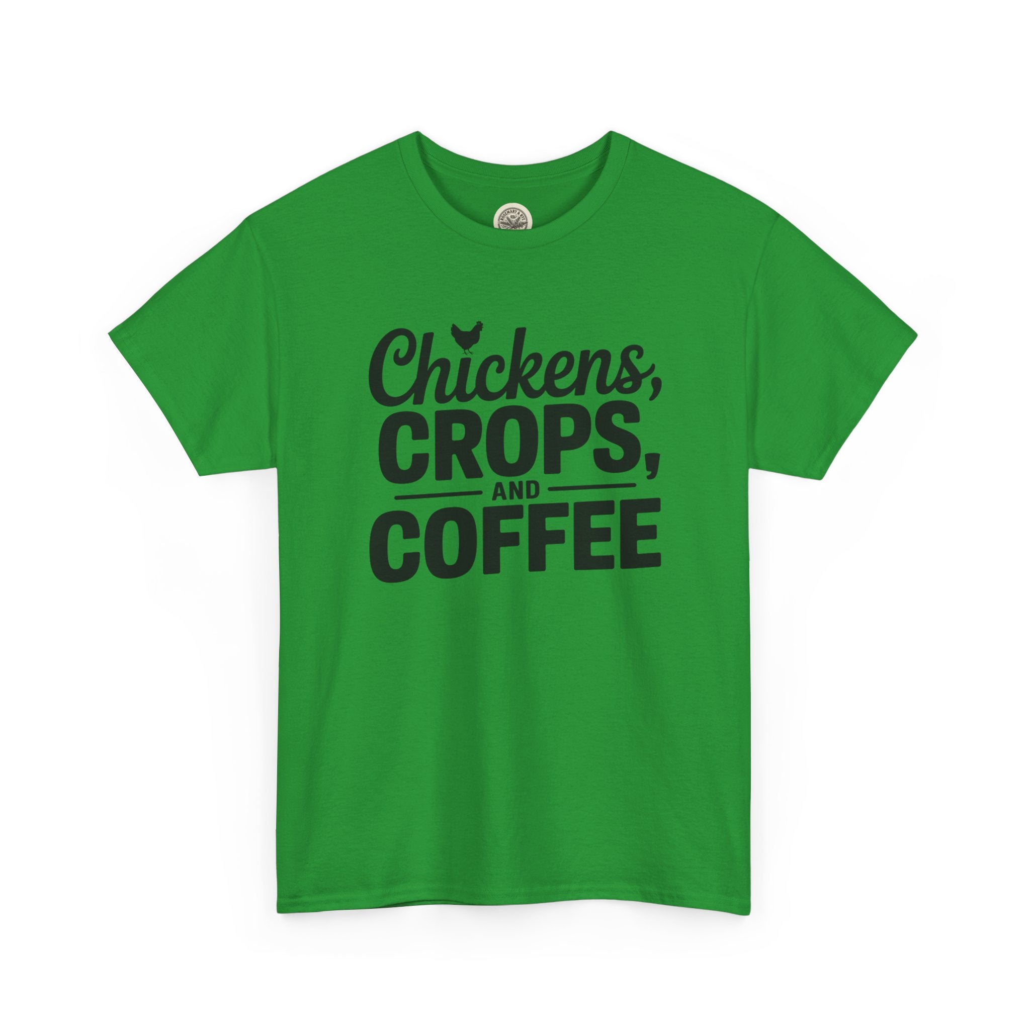 Chickens, Crops and Coffee Tee — Farm Life Graphic T-Shirt