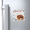 Pecan Pie Recipe Magnet — Kitchen Recipe Fridge Magnet