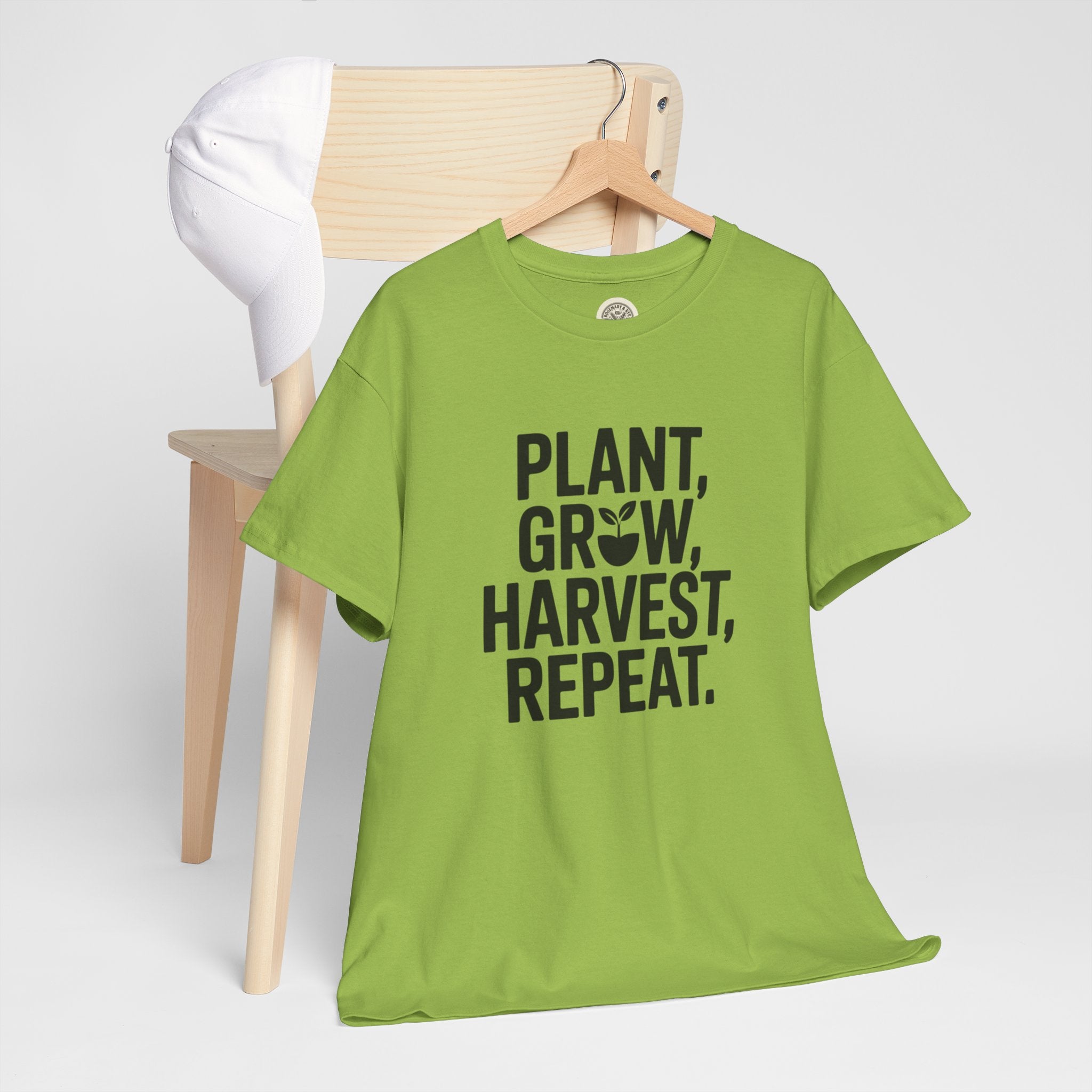 Gardening Tee — "Plant, Grow, Harvest, Repeat."